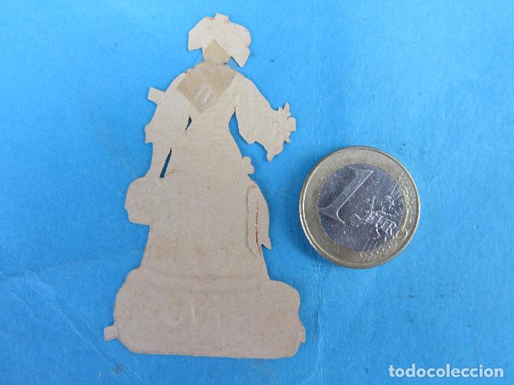 Coleccionismo cromos troquelados antiguos: antiguo cromo troquelado , mujer , - Foto 2