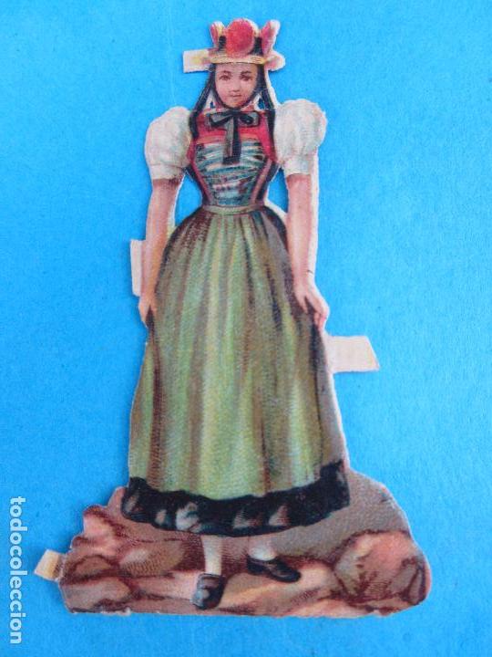 Coleccionismo cromos troquelados antiguos: antiguo cromo troquelado , mujer , - Foto 1