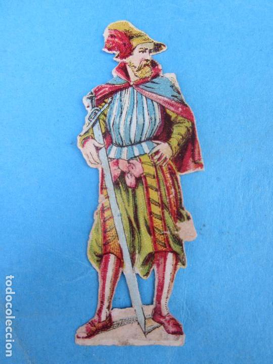 Collectable Antique Stamped Cards: antiguo cromo troquelado , guerrero o rey