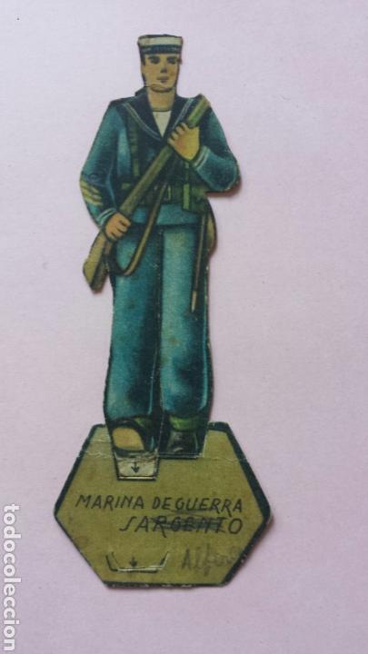 Collectionnisme Cartes &agrave; collectionner massicot&eacute;es anciennes: Cromo troquelado marina de guerra sargento rep&uacute;blica espa&ntilde;ola guerra civil a&ntilde;os 30