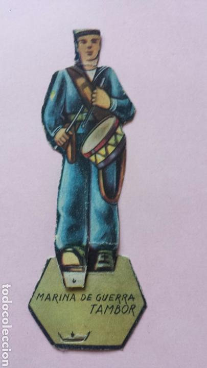 Collectable Antique Stamped Cards: Cromo troquelado marina de guerra tambor  rep&uacute;blica espa&ntilde;ola a&ntilde;os 30