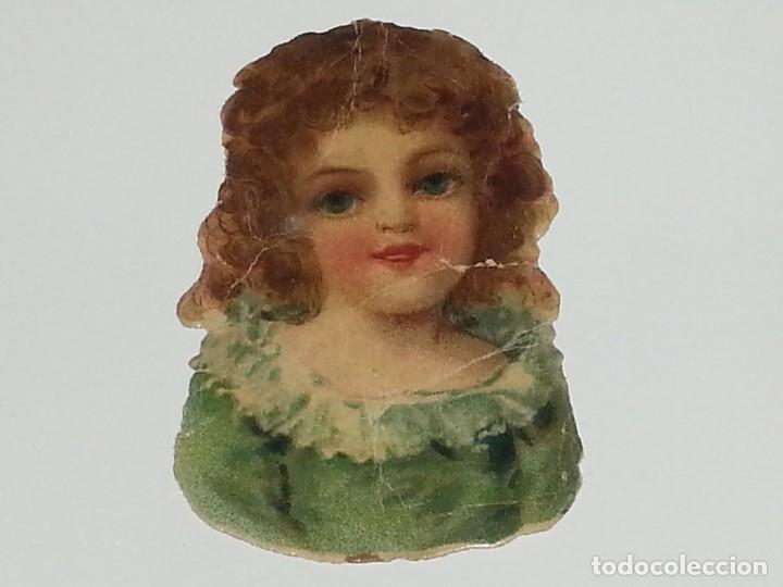 Collectionnisme Cartes &agrave; collectionner massicot&eacute;es anciennes: ANTIGUO CROMO TROQUELADO ESPA&Ntilde;OL DE FINALES SIGLO XIX PPIOS SIGLO XX NI&Ntilde;A DE EPOCA