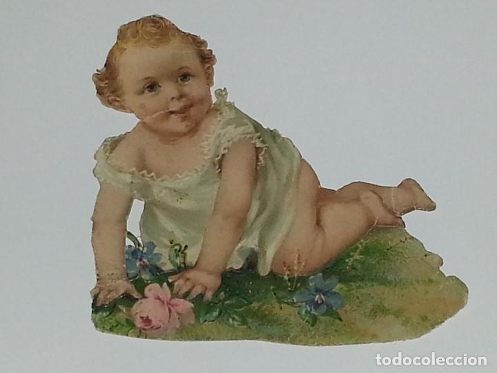 Collectionnisme Cartes &agrave; collectionner massicot&eacute;es anciennes: ANTIGUO CROMO TROQUELADO ESPA&Ntilde;OL DE FINALES SIGLO XIX PPIOS SIGLO XX NI&Ntilde;A DE EPOCA