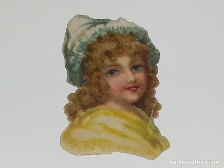 Colecionismo Cromos recortados antigos: ANTIGUO CROMO TROQUELADO ESPA&Ntilde;OL DE FINALES SIGLO XIX PPIOS SIGLO XX NI&Ntilde;A DE EPOCA