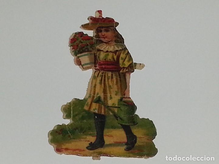 Colecionismo Cromos recortados antigos: ANTIGUO CROMO TROQUELADO ESPA&Ntilde;OL DE FINALES SIGLO XIX PPIOS SIGLO XX NI&Ntilde;A DE EPOCA