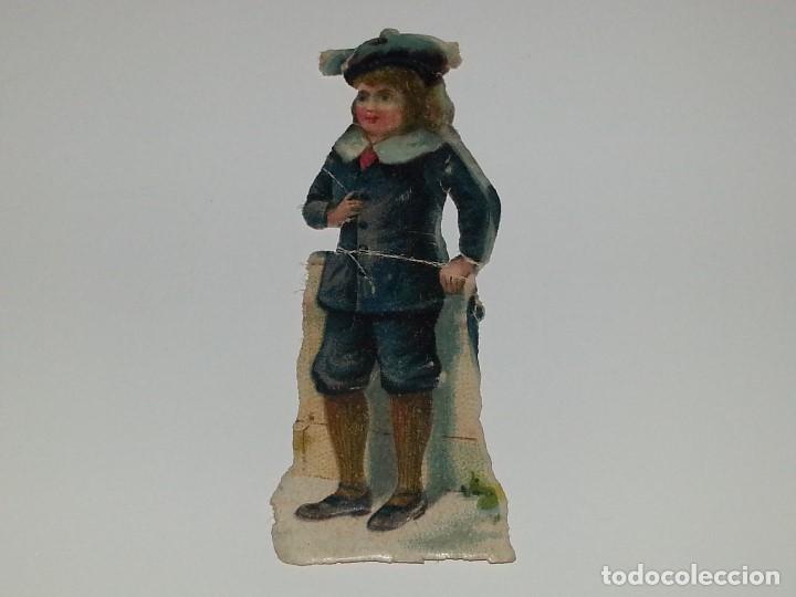 Colecionismo Cromos recortados antigos: ANTIGUO CROMO TROQUELADO ESPA&Ntilde;OL DE FINALES SIGLO XIX PPIOS SIGLO XX NI&Ntilde;O DE EPOCA