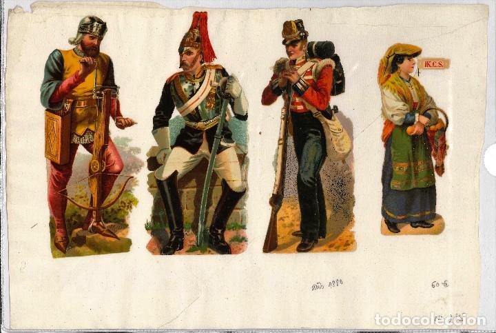 Coleccionismo cromos troquelados antiguos: CROMOS TROQUELADOS DEL A&Ntilde;O 1880 - Foto 1