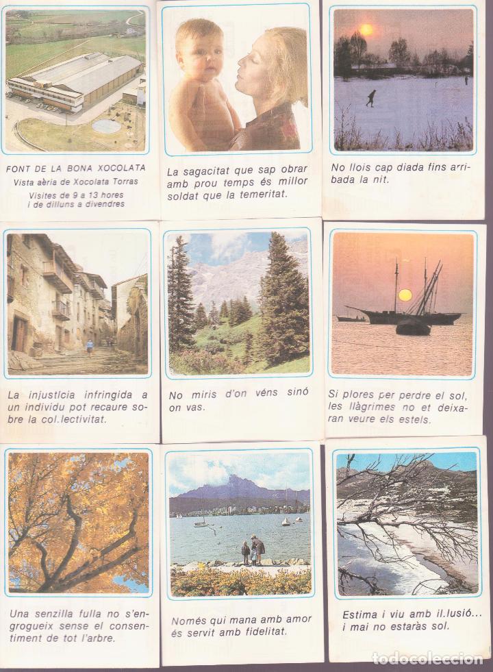Collectionnisme Cartes &agrave; collectionner massicot&eacute;es anciennes: CHOCOLATES TORRAS -- MISSATGES D&Agrave;LEGRIA -- 9 DIFERENTS
