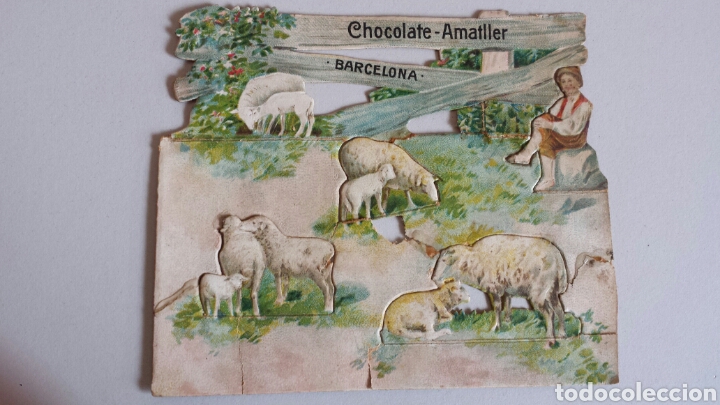 Sammeln alte gestanzte Sammelbilder: Cromo troquelado gran tama&ntilde;o chocolate amatller