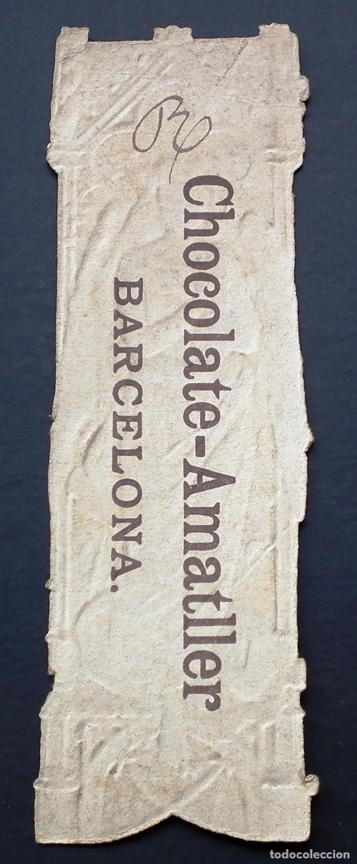 Coleccionismo cromos troquelados antiguos: CROMO TROQUELADO CHOCOLATES AMATLLER A PRINCIPIOS 1900 - Foto 2