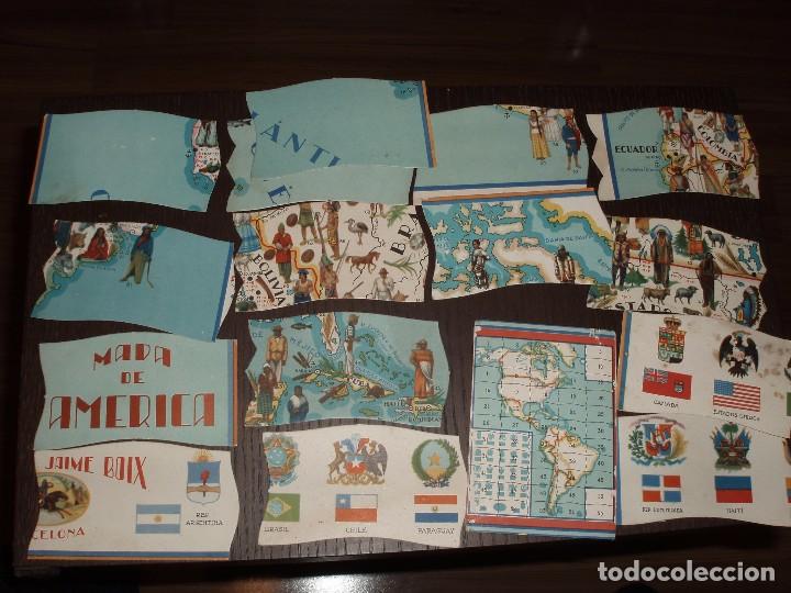 Coleccionismo cromos troquelados antiguos: MAPA DE AMERICA CHOCOLATES BOIX,16 CROMOS - Foto 1