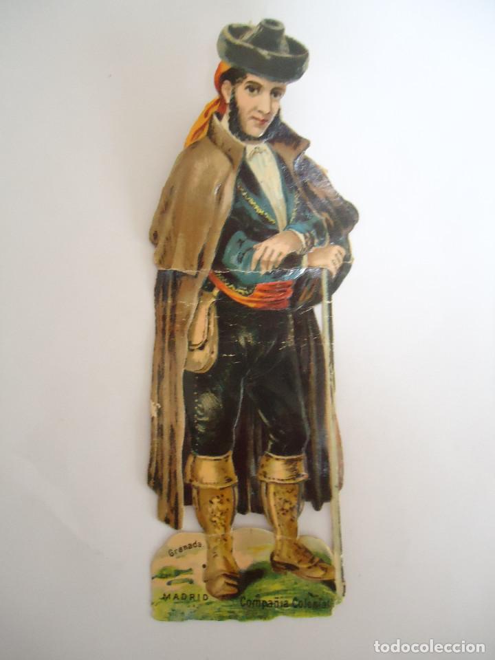 Collectionnisme Cartes &agrave; collectionner massicot&eacute;es anciennes: CROMO TROQUELADO DE UN PAISANO DE LA SIERRA DE GRANADA. FINAL SIGLO XIX-PRINCIPIOS DEL XX. RARO