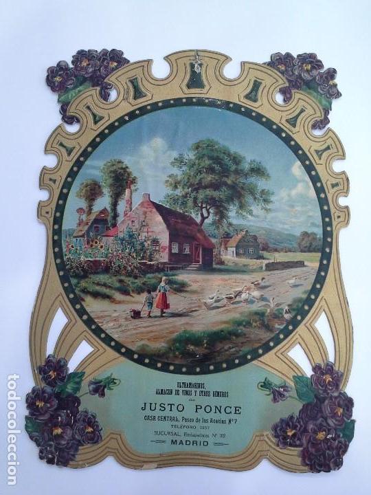 Colecionismo Cromos recortados antigos: TROQUELADO ULTRAMARINOS, ALMAC&Eacute;N DE VINOS Y OTROS G&Eacute;NEROS. JUSTO PONCE. MADRID.