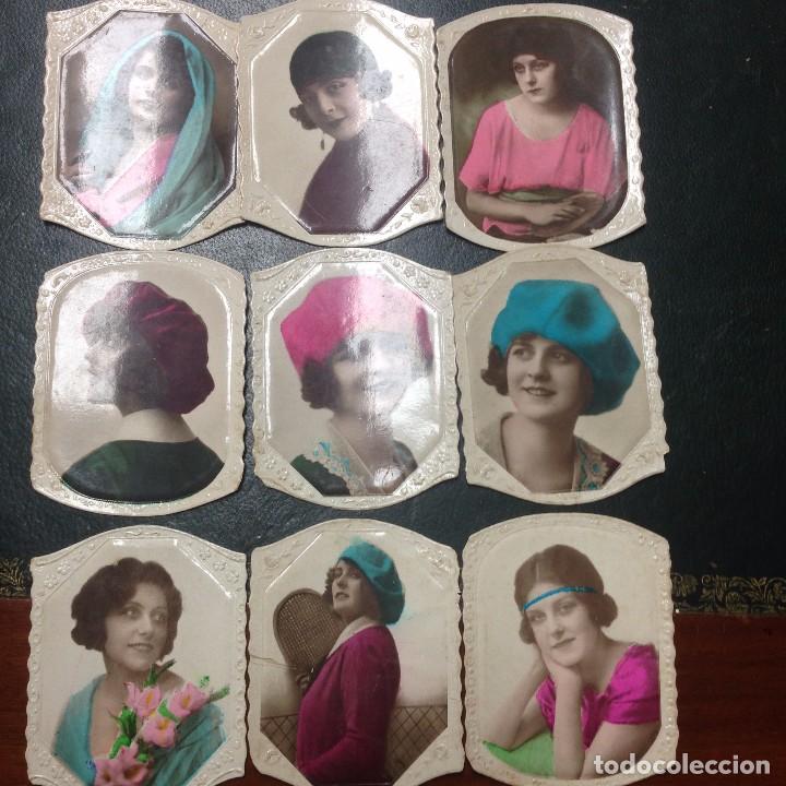 Collezionismo Figurine ritagliate antiche: Lote de 9 foto cromos troquelados de cigarrillos Almirante de Pedro Fuentes y Las Palmas