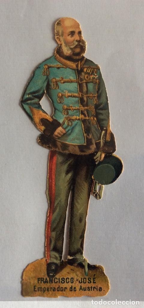 Coleccionismo cromos troquelados antiguos: CROMO TROQUELADO ANTIGUO. FRANCISCO-JOS&Eacute; EMPERADOR DE AUSTRIA. CHOCOLATE VENANCIO V&Aacute;ZQUEZ. MADRID.