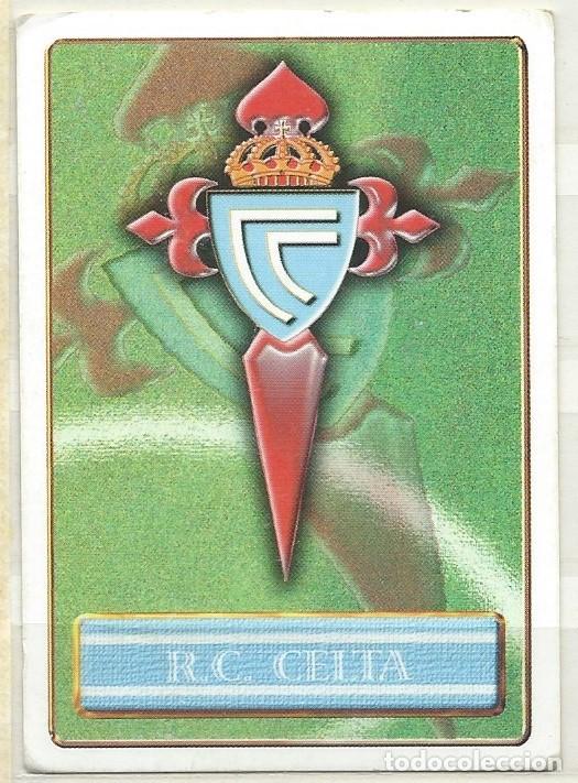 Collezionismo Figurine ritagliate antiche: Liga F&uacute;tbol profesional,2001,Celta, escudo y palmar&eacute;s,n&uacute;mero 127,mundicards