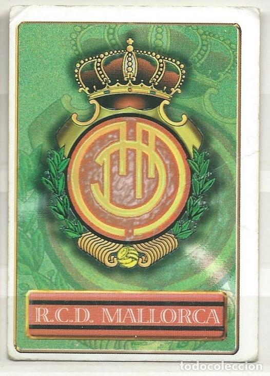Collezionismo Figurine ritagliate antiche: Liga F&uacute;tbol profesional,2001,Mallorca, escudo y palmar&eacute;s,n&uacute;mero 190,mundicards