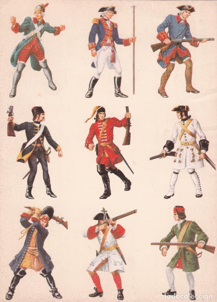 Collectable Antique Stamped Cards: 9699-  9 CROMOS TROQUELADOS NUEVOS EN L&Aacute;MINA -SOLDADOS DE TODOS LOS TIEMPOS- MAGA