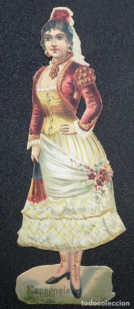 Collectable Antique Stamped Cards: CROMO TROQUELADO A PRINCIPIOS DEL A&Ntilde;O 1900