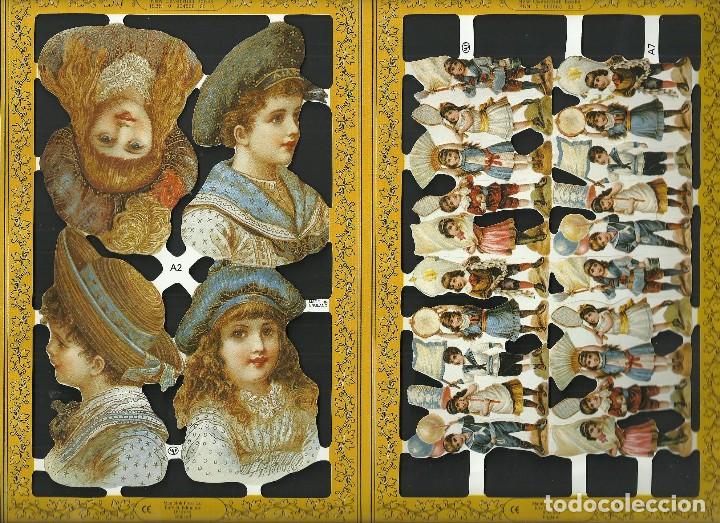 Collectable Antique Stamped Cards: LAMINA TROQUELADA CON RELIEVE DIBUJO NI&Ntilde;OS, SCRAP RELIEFS. N&ordm; A2. MAMELOK PRESS. INGLATERRA