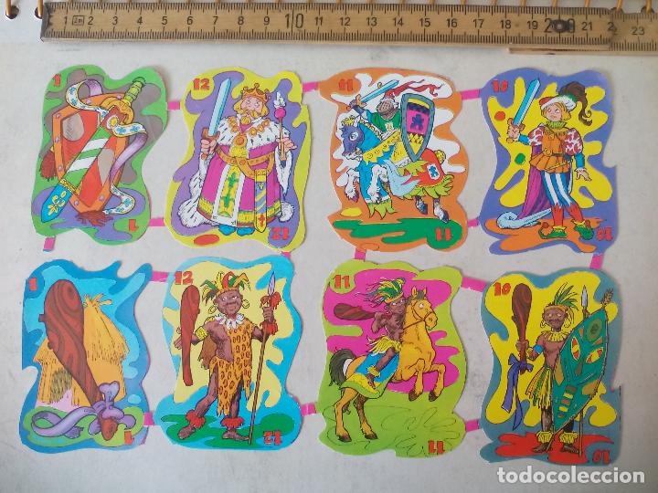Colecionismo Cromos recortados antigos: ARMAS Y TRAJES DE GUERRA EN LA HISTORIA. LAMINA DE CROMOS TROQUELADOS CREO QUE DE EDIVAS