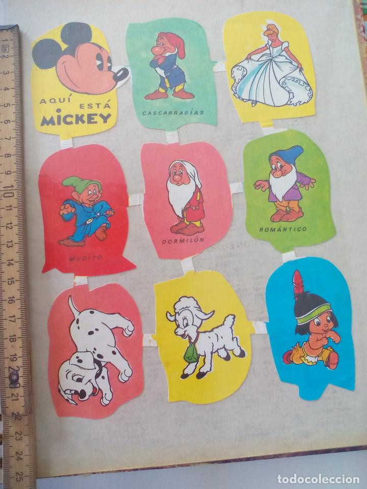 Colecionismo Cromos recortados antigos: DISNEY MICKEY AQUI EST&Aacute;. LAMINA DE CROMOS TROQUELADOS GRANDES CREO QUE DE EDIVAS