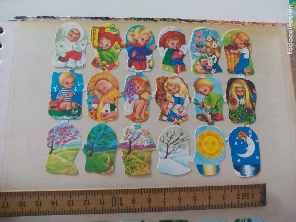 Colecionismo Cromos recortados antigos: ESTACIONES DEL A&Ntilde;O. LAMINA DE CROMOS TROQUELADOS CREO QUE DE EDIVAS