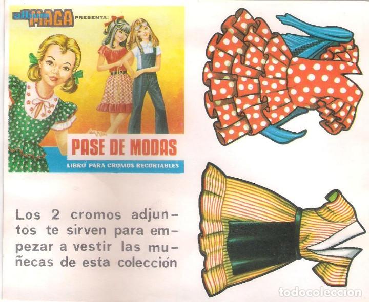 Coleccionismo Cromos troquelados antiguos: PUBLICIDAD DE ALB&Uacute;M PASE DE MODA, CROMOS TROQUELADOS .