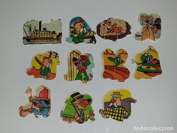 Coleccionismo cromos troquelados antiguos: ANTIGUO LOTE 11 DE CROMOS TROQUELADOS DE PICAR ED. FHER HUCKLEBERRY HOUND HANNA BARBERA A&Ntilde;OS 60