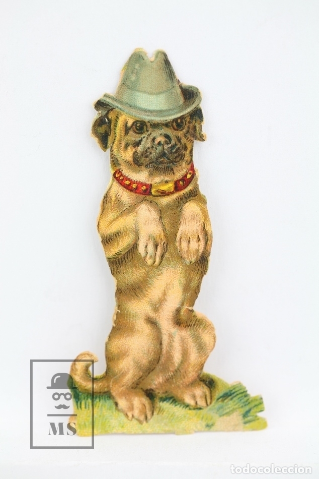 Collectionnisme Cartes &agrave; collectionner massicot&eacute;es anciennes: Antiguo Cromo de Picar / Troquelado - Chocolate / Perro, Petit Braban&ccedil;on - Sin Publicidad