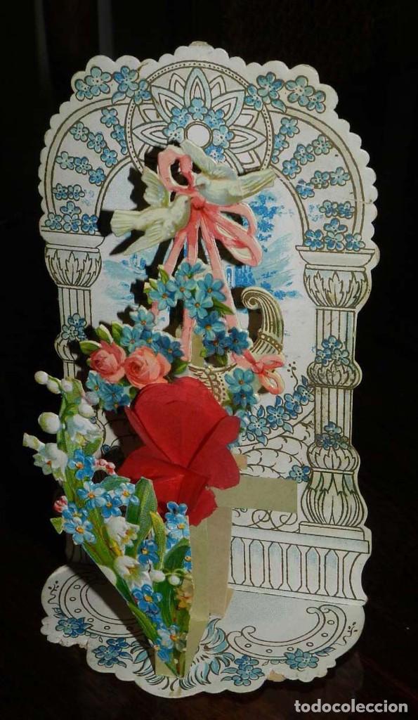 Sammeln alte gestanzte Sammelbilder: CROMO TROQUELADO DIORAMA, TRES DIMENSIONES, FINALES SIGLO XIX, PRECIOSO, MIDE SIN DESPLEGAR MIDE 14