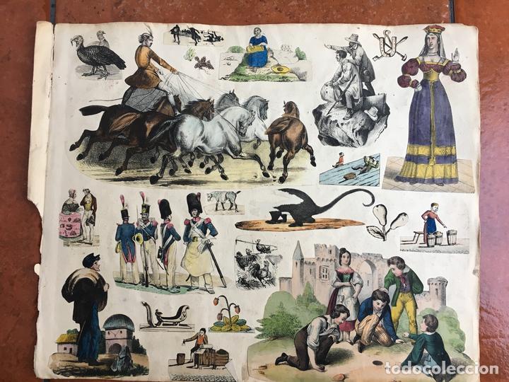Sammeln alte gestanzte Sammelbilder: LOTE DE CROMOS TROQUELADOS PEGADOS EN HOJA