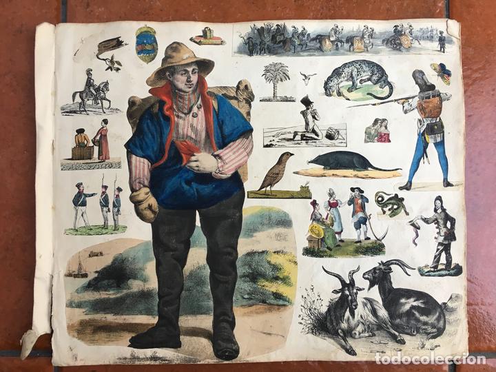 Sammeln alte gestanzte Sammelbilder: LOTE DE CROMOS TROQUELADOS PEGADOS EN HOJA