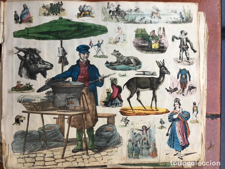 Sammeln alte gestanzte Sammelbilder: LOTE DE CROMOS TROQUELADOS PEGADOS EN HOJA