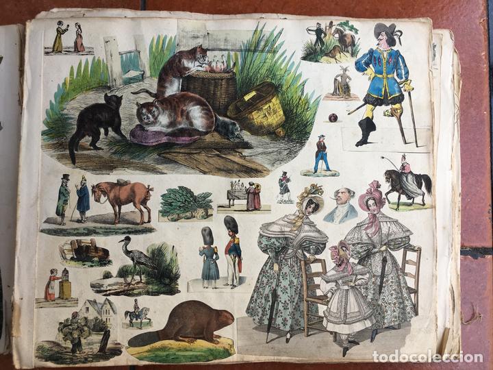 Sammeln alte gestanzte Sammelbilder: LOTE DE CROMOS TROQUELADOS PEGADOS EN HOJA