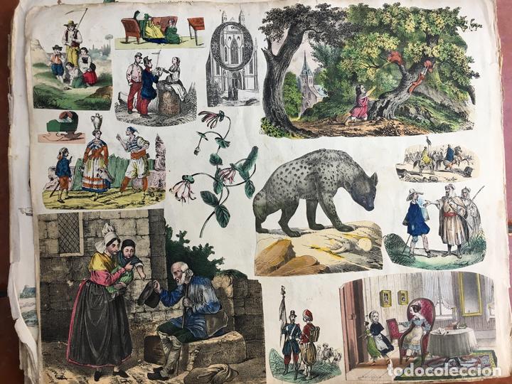 Sammeln alte gestanzte Sammelbilder: LOTE DE CROMOS TROQUELADOS PEGADOS EN HOJA