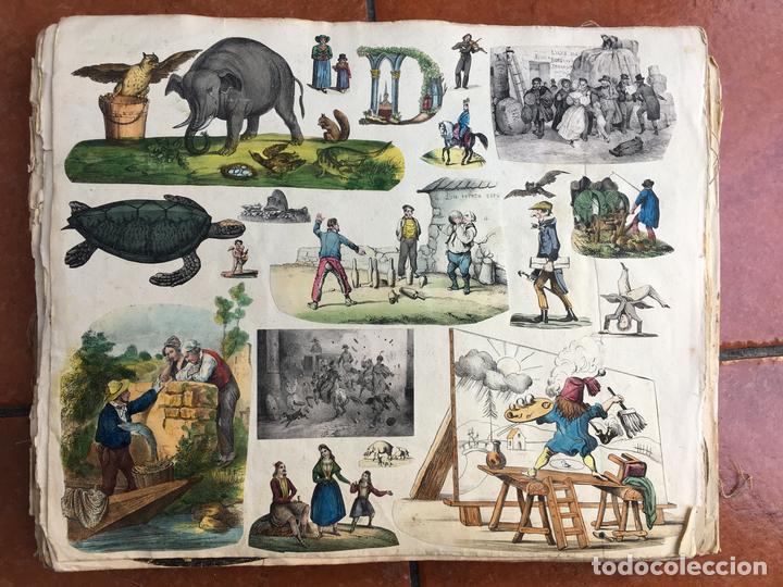 Sammeln alte gestanzte Sammelbilder: LOTE DE CROMOS TROQUELADOS PEGADOS EN HOJA