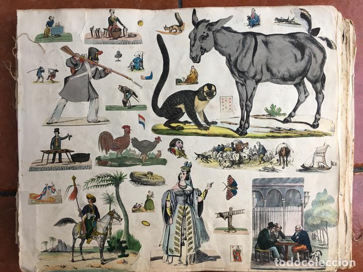 Sammeln alte gestanzte Sammelbilder: LOTE DE CROMOS TROQUELADOS PEGADOS EN HOJA