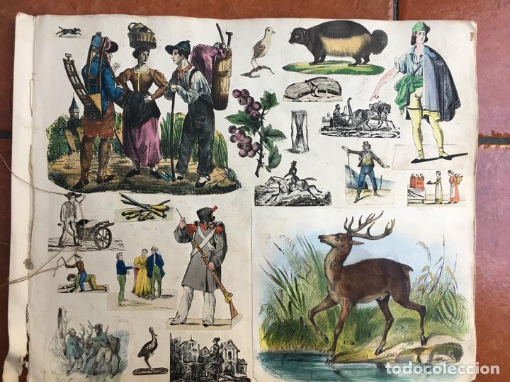 Sammeln alte gestanzte Sammelbilder: LOTE DE CROMOS TROQUELADOS PEGADOS EN HOJA