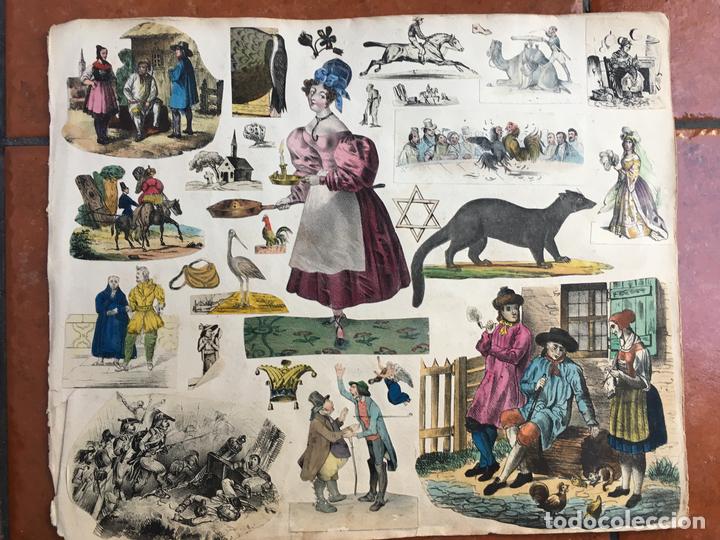 Sammeln alte gestanzte Sammelbilder: LOTE DE CROMOS TROQUELADOS PEGADOS EN HOJA