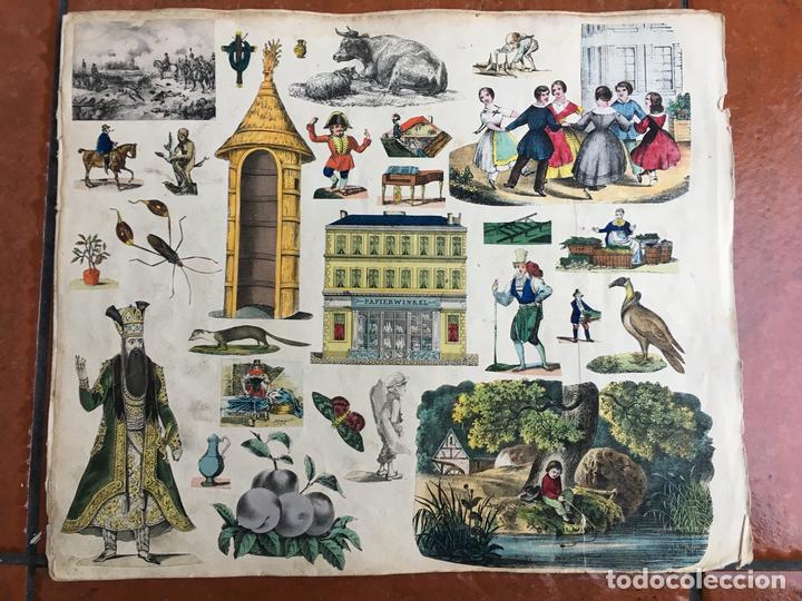 Sammeln alte gestanzte Sammelbilder: LOTE DE CROMOS TROQUELADOS PEGADOS EN HOJA