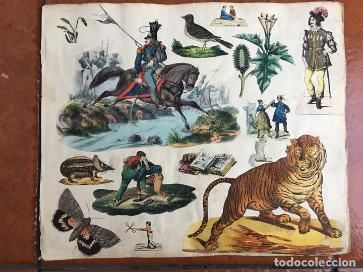 Sammeln alte gestanzte Sammelbilder: LOTE DE CROMOS TROQUELADOS PEGADOS EN HOJA