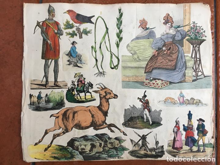 Sammeln alte gestanzte Sammelbilder: LOTE DE CROMOS TROQUELADOS PEGADOS EN HOJA