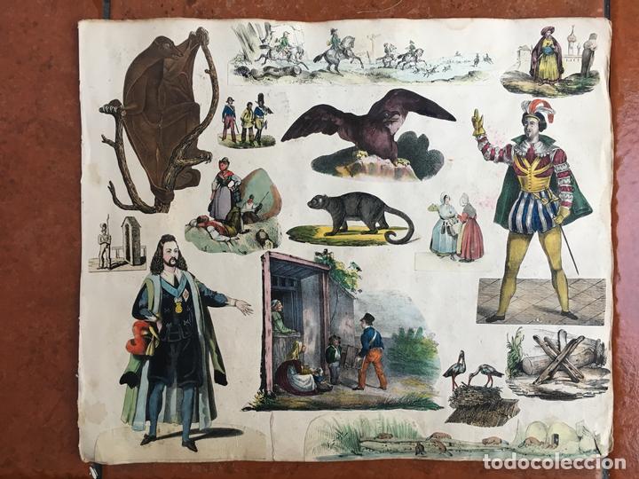 Sammeln alte gestanzte Sammelbilder: LOTE DE CROMOS TROQUELADOS PEGADOS EN HOJA