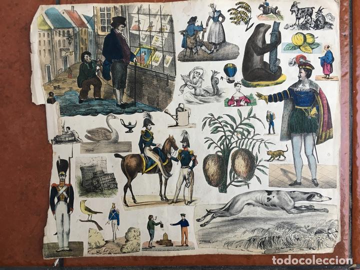 Sammeln alte gestanzte Sammelbilder: LOTE DE CROMOS TROQUELADOS PEGADOS EN HOJA
