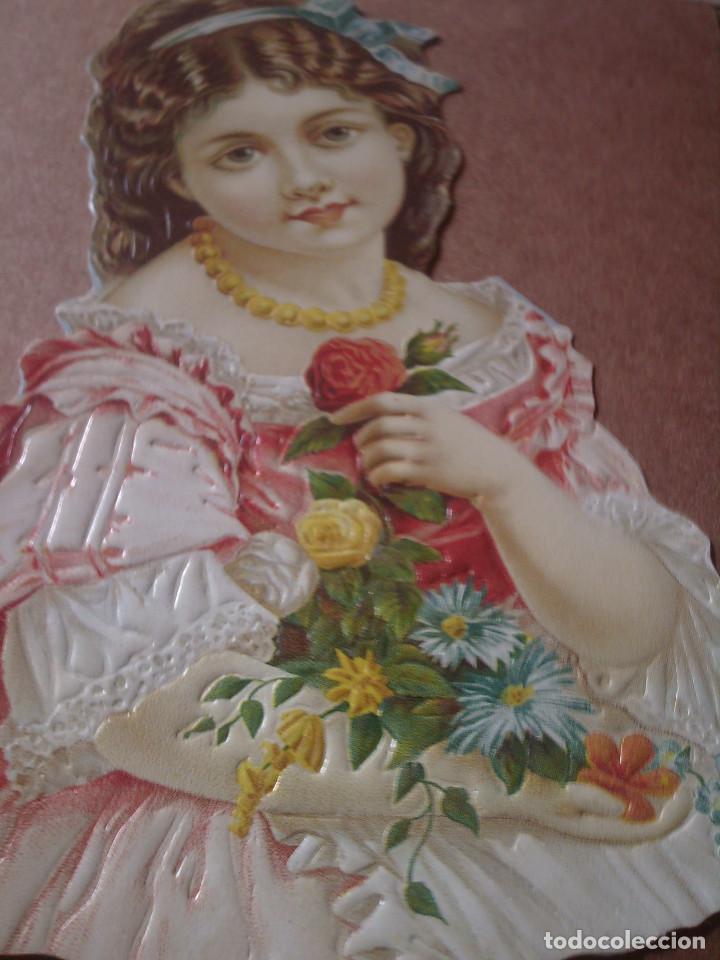 Sammeln alte gestanzte Sammelbilder: ~~~~ ANTIGUO Y PRECIOSO CROMO TROQUELADO, PERFECTO, MIDE 13 X 8 CM.. ~~~~