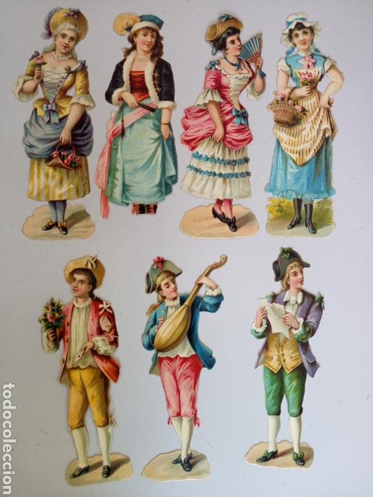 Coleccionismo cromos troquelados antiguos: Lote de siete Antiguos cromos troquelados de &eacute;poca uno de chocolate amatller