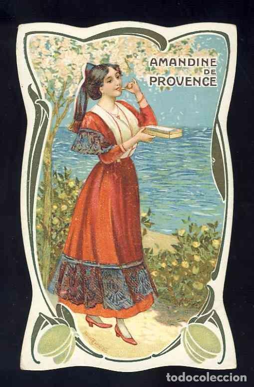Coleccionismo cromos troquelados antiguos: Cromo troquelado modernista Biscuits Pernot - Foto 1