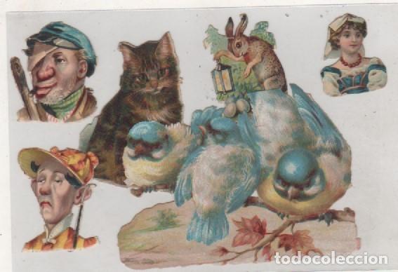Sammeln alte gestanzte Sammelbilder: Lote de 6 cromos troquelados. Sin publicidad, el mas grande mide 8 x 6,50 cm