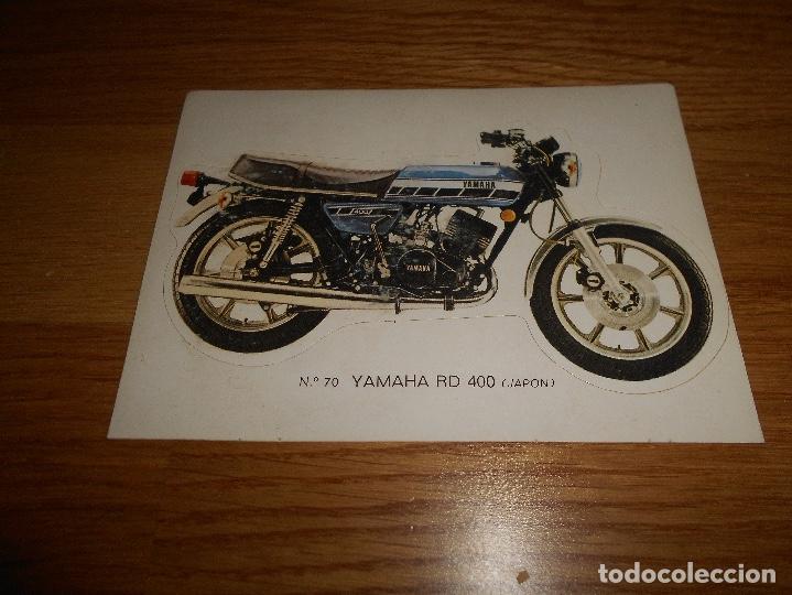 Coleccionismo cromos troquelados antiguos: PEGATINA CROMO TEMA MOTOS DE BRUGUERA YAMAHA RD 400 JAPON N&ordm; 70